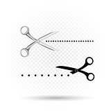 Scissors line cut icon