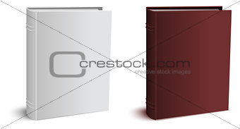 Template three-dimensional hardcover closed book