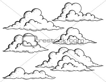 Clouds drawings theme image 1