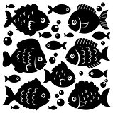 Fish silhouettes theme set 1