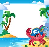 Frame with pirate crab