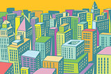 colorful buildings of the modern city background