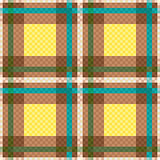 Seamless checkered pattern in yellow and brown