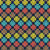Knitting seamless patchwork color pattern