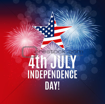 Independence Day in USA Background. Can Be Used as Banner or Pos