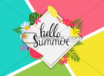 Summer Abstract Background Vector Illustration