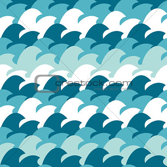 Abstract Simple Wave Seamless Pattern Background Vector Illustration