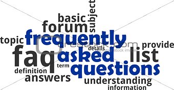 word cloud - frequently asked questions