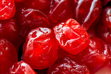 Dried cherries closeup