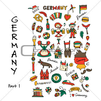 Germany icons set. Sketch for your design