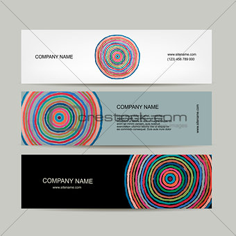 Banners set, abstract circles design