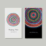 Business cards set, abstract circles design