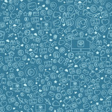 Social Media Blue Seamless Pattern