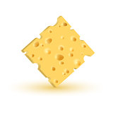 piece of cheese. Vector