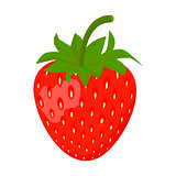 Strawberry icon isolated on White background, vector illustration.