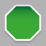 Empty hexagon sticker green