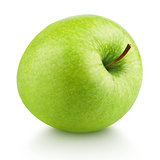 ripe green apple fruit isolated on white