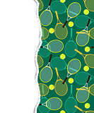 Pattern with tennis rackets and balls.