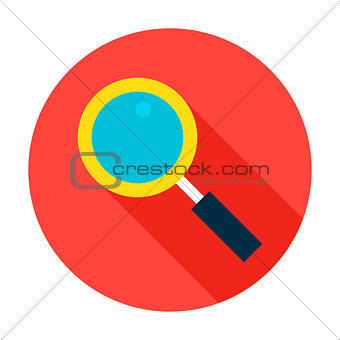 Search Flat Circle Icon