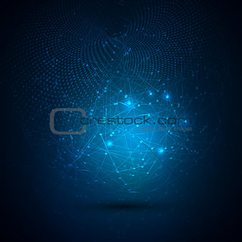 Abstract global tech background