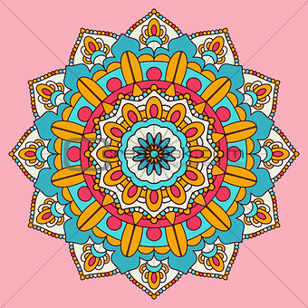 Colourful mandala background design 