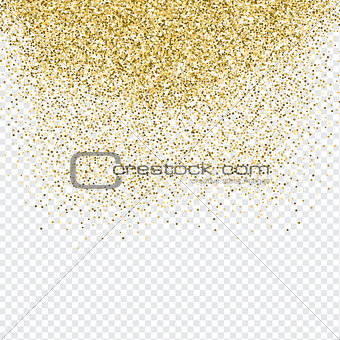 Gold confetti background 