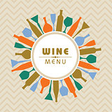 Illustration for wine shop menu stock vector