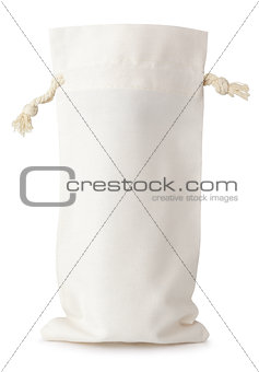 fabric cotton small bag isolated on white