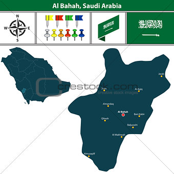 Map of Al Bahah, Saudi Arabia