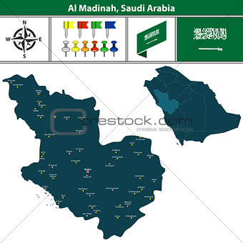 Map of Al Madinah, Saudi Arabia