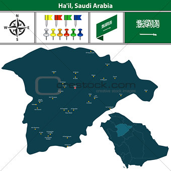Map of Hail, Saudi Arabia