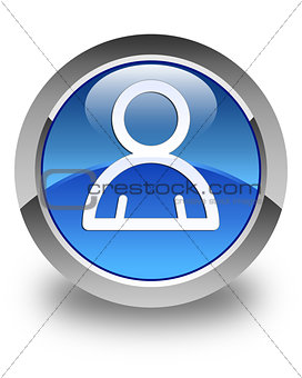 Member icon glossy blue round button