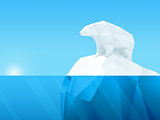 Polygonal bear on iceberg