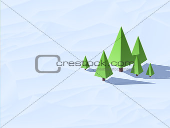 Low poly trees