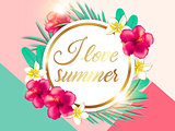 Abstract summer tropical background