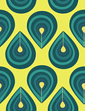 Abstract seamless pattern with blue drop elements
