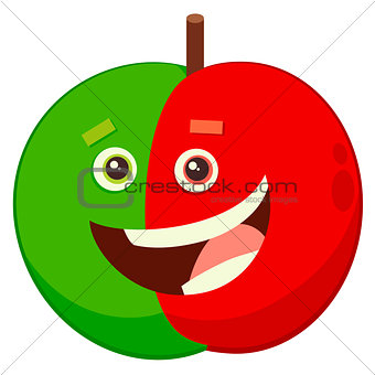 cartoon apple fruit character