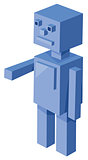 cubical robot cartoon character