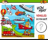 counting vehicles educational game