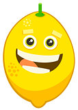 cartoon lemon fruit character