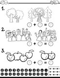 calculating maths activity coloring page