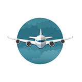 Vector icon of airplane