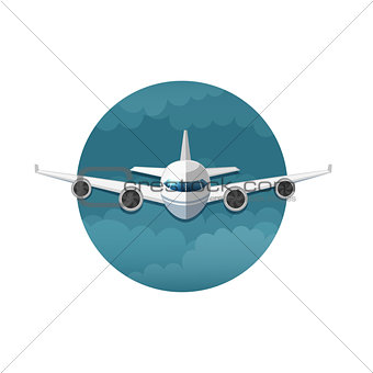 Vector icon of airplane