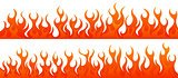 Fire flames vector set