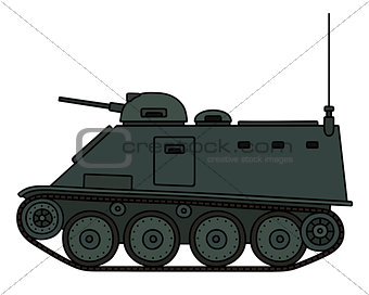 Old armored tracked vehicle