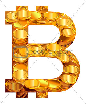 Bitcoin symbol virtual money