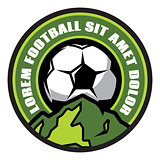 Vector logo template with soccer ball