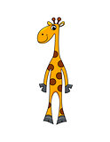 Cheerful giraffe. Isolated. vector