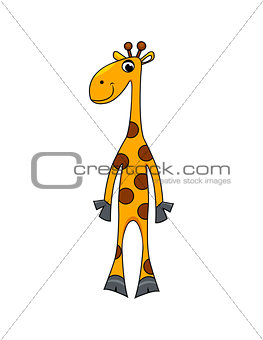 Cheerful giraffe. Isolated. vector