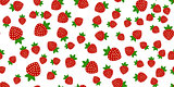 seamless of red strawberries